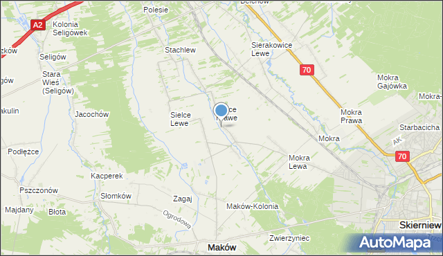 mapa Wola Makowska, Wola Makowska na mapie Targeo